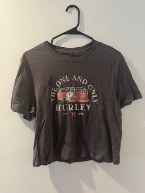 Hurley Charcoal Tee with Red Van Graphic